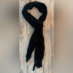 Black Scarf with Fringe